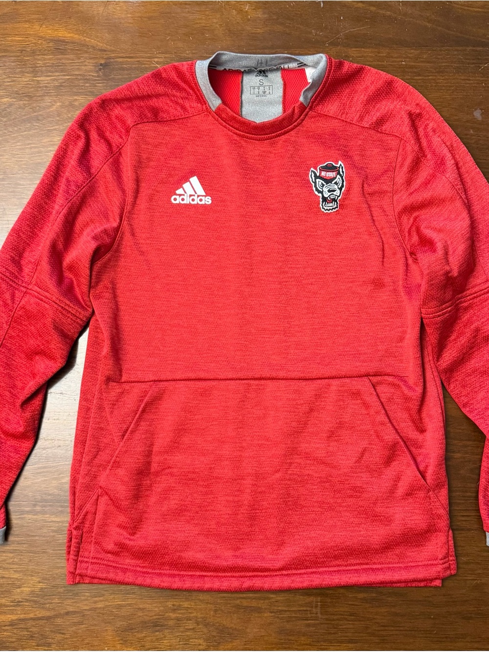 Adidas NC State Wolfpack Long-Sleeve Pullover Crewneck Size Small